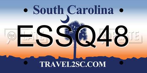 ESSQ48 South Carolina License Plate