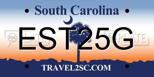 EST25G South Carolina License Plate
