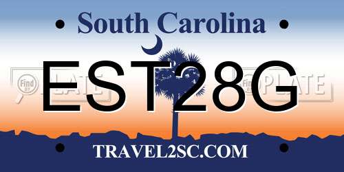EST28G South Carolina License Plate