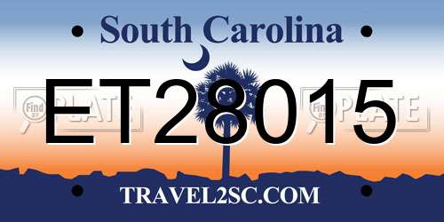 ET28015 South Carolina License Plate
