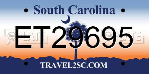 ET29695 South Carolina License Plate