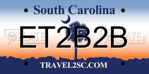 ET2B2B South Carolina License Plate