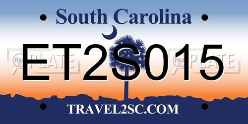 ET2S015 South Carolina License Plate