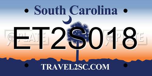 ET2S018 South Carolina License Plate