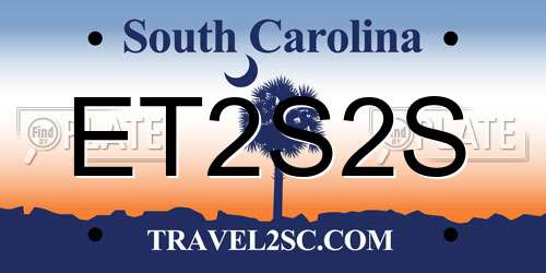 ET2S2S South Carolina License Plate