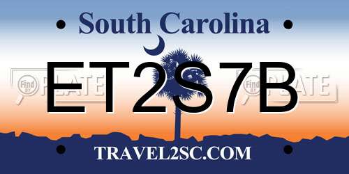 ET2S7B South Carolina License Plate