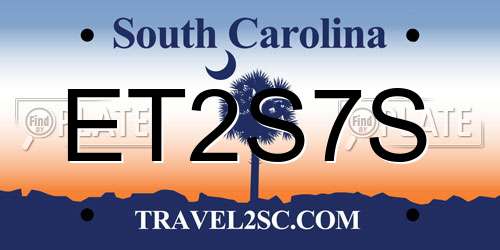 ET2S7S South Carolina License Plate
