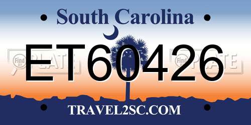 ET60426 South Carolina License Plate