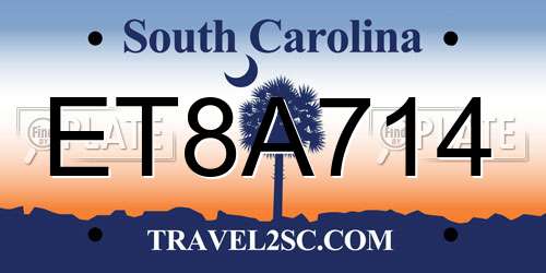 ET8A714 South Carolina License Plate