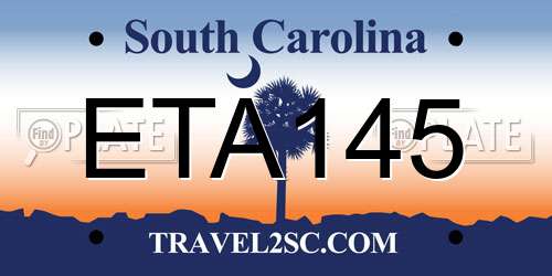 ETA145 South Carolina License Plate