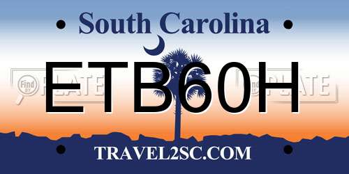 ETB60H South Carolina License Plate