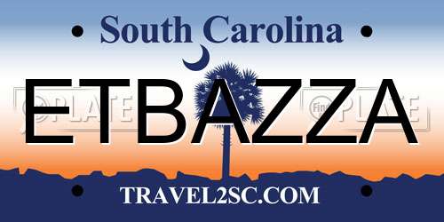 ETBAZZA South Carolina License Plate