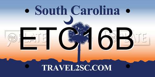 ETC16B South Carolina License Plate