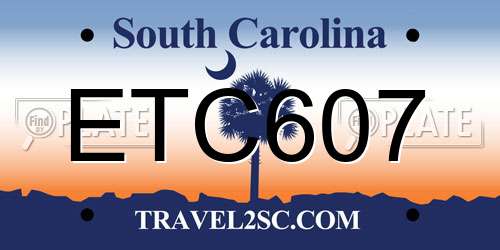 ETC607 South Carolina License Plate