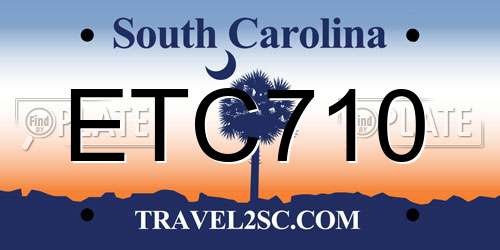 ETC710 South Carolina License Plate