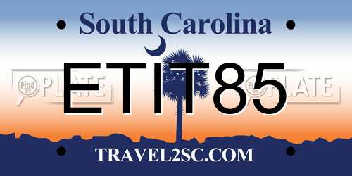 ETIT85 South Carolina License Plate