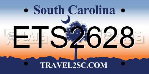 ETS2628 South Carolina License Plate