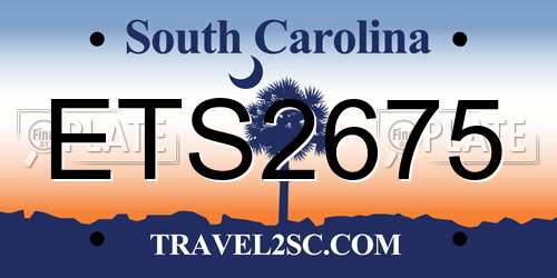 ETS2675 South Carolina License Plate