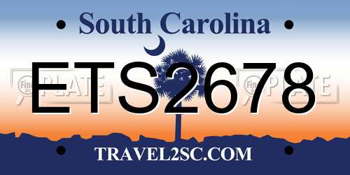 ETS2678 South Carolina License Plate