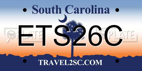 ETS26C South Carolina License Plate