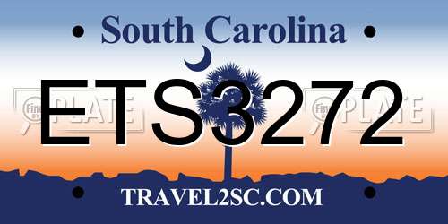 ETS3272 South Carolina License Plate