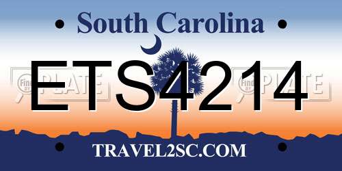 ETS4214 South Carolina License Plate