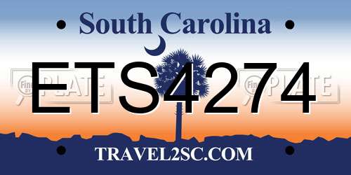 ETS4274 South Carolina License Plate