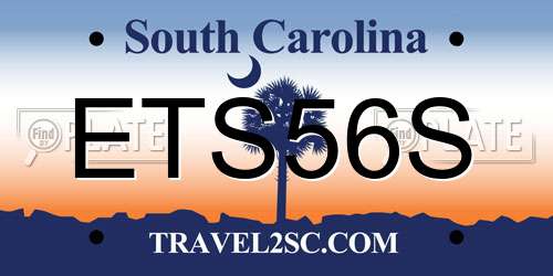 ETS56S South Carolina License Plate