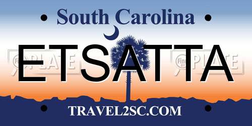 ETSATTA South Carolina License Plate