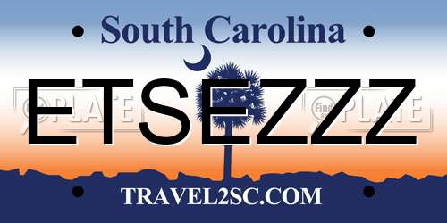 ETSEZZZ South Carolina License Plate