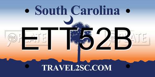 ETT52B South Carolina License Plate