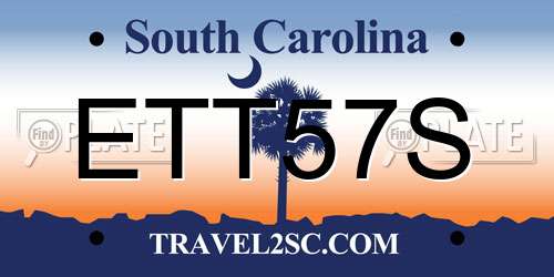 ETT57S South Carolina License Plate