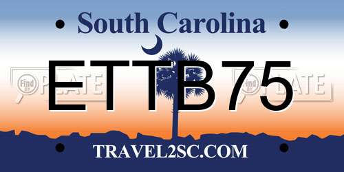 ETTB75 South Carolina License Plate