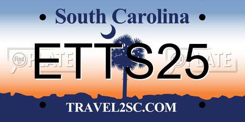 ETTS25 South Carolina License Plate