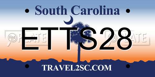 ETTS28 South Carolina License Plate