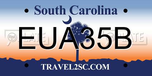 EUA35B South Carolina License Plate