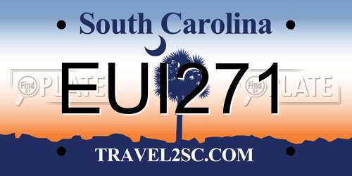 EUI271 South Carolina License Plate