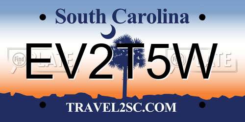 EV2T5W South Carolina License Plate