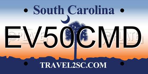 EV50CMD South Carolina License Plate