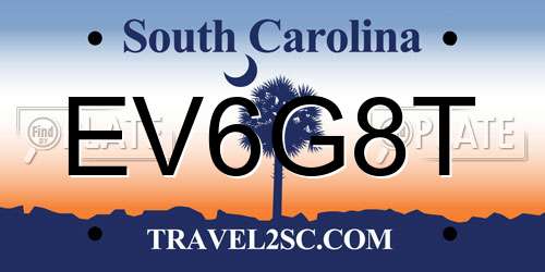 EV6G8T South Carolina License Plate