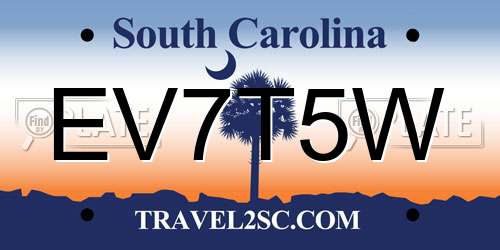 EV7T5W South Carolina License Plate