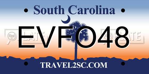 EVFO48 South Carolina License Plate