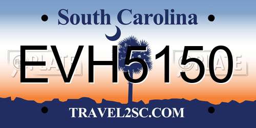 EVH5150 South Carolina License Plate