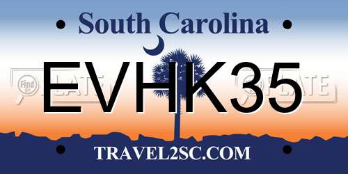 EVHK35 South Carolina License Plate