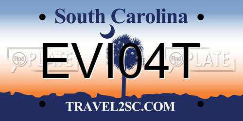 EVI04T South Carolina License Plate