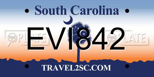EVI842 South Carolina License Plate
