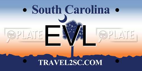 EVL South Carolina License Plate
