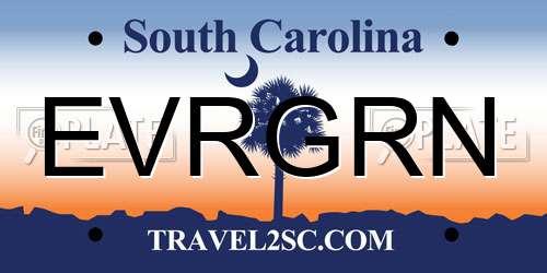 EVRGRN South Carolina License Plate