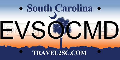 EVSOCMD South Carolina License Plate