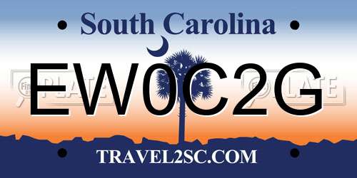 EW0C2G South Carolina License Plate